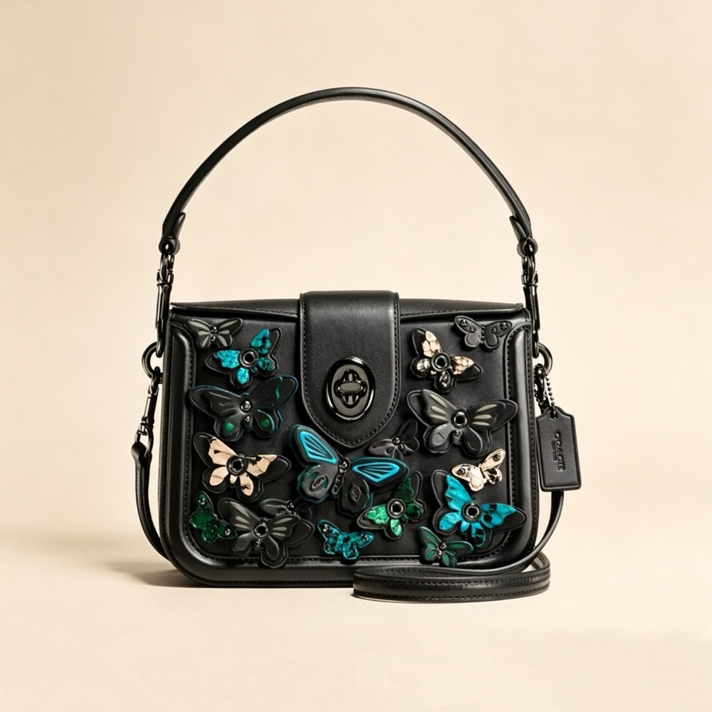 COACH Butterfly Applique Page Bag